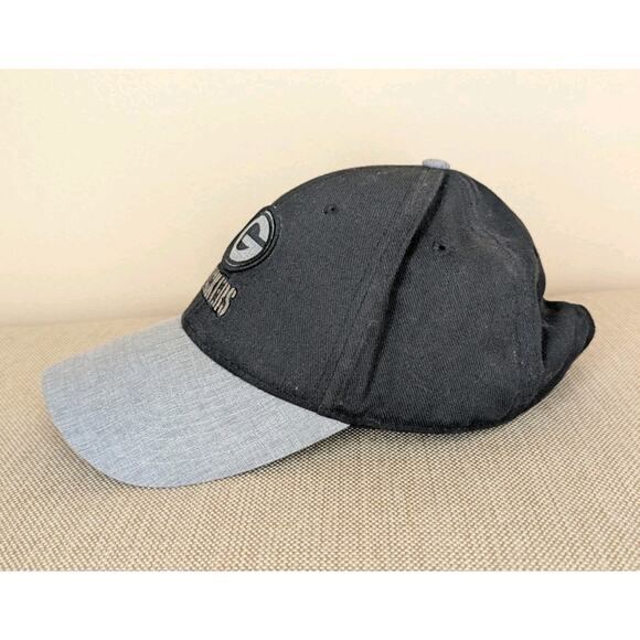 Green Bay Packers Gray Black Baseball Cap Hat Hook And Loop Adjustable NFL - Picture 2 of 7